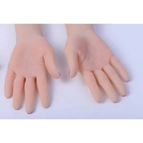Realistic Flexible TPE Female Hand Mannequin Model Nail Art Practice