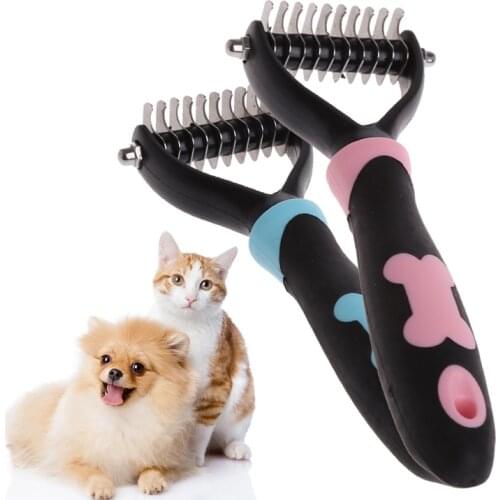 Dog Pet Brush Dematting Grooming Deshedding Tool Trimmer Comb Rake 10/13/18 Blades Warms house Dropshipping #HCNSH