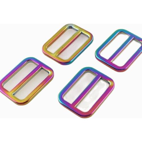 25mm Adjuster Buckle Rainbow Slide Clasp Hook Lanyard Belt Strap Buckle Bag Handbag Purse Luggage Webbing Making Hardware