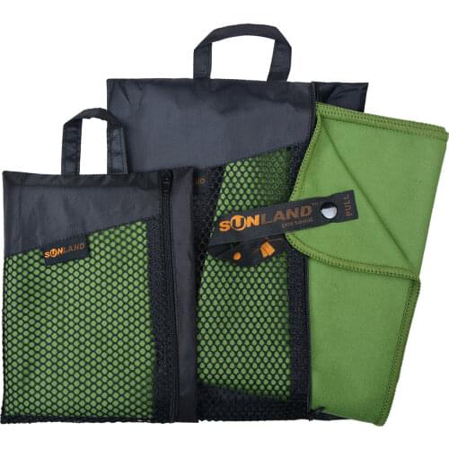 SUNLAND Microfiber Travel Beach Towel Set Sports Yoga Bath Towel With Bag For Adult Camping 40cmx81cm and 81cmX152cm 2 Pieces