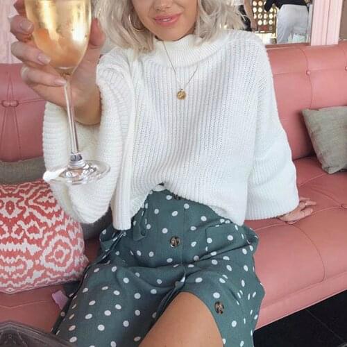 Hirsionsan Lantern Sleeve Sweater Women 2020 New Soft Loose Autumn Winter Knnited Sweaters Elegant Ladies Crop Pullovers Tops