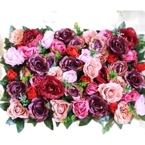 TONGFENG 10pcs/lot Mixcolor Artificial silk rose peony flower wall wedding background decoration Table centerpiece flower