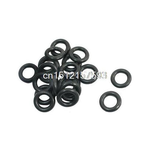 20 Pcs 9mm OD 2mm Thickness Black Rubber Oil Seal O Rings Gaskets