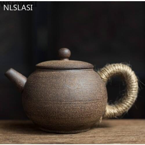 WSHYUFEI Vintage stoneware teapot Imitation stone ceramics tea set Handmade kettle Chinese tea ceremony supplies teapot 200ml