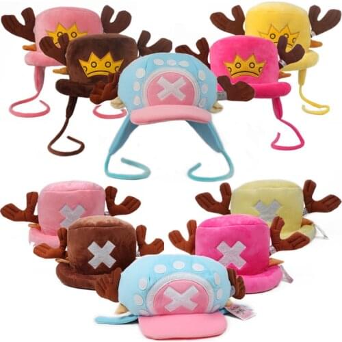Funny Hat Anime Hats One Piece 2 Years Later Kawaii Hat Cap Japanese Cartoon Cosplay Plush Winter Hat Women Gifts Halloween Gift