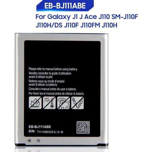 Original Replacement Samsung Battery EB-BJ111ABE 4G Version For Galaxy J1 J Ace J110 SM-J110F J110H J110F J110FM 1800mAh