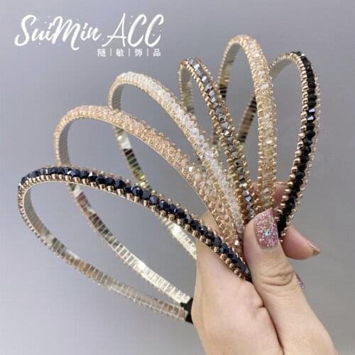 Crystal Full Diamond Hairbands For Women Hair Accessories Korea Hair Band Hair Bows Crown Headbands