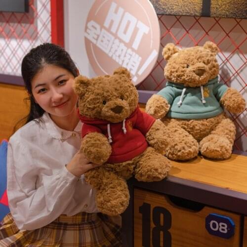 1pc 28/35/40cm Soft Teddy Bear with Sweater Plush Toys Super Cute Hugging Bear Pillow Stuffed Dolls for Children Birthday Gift