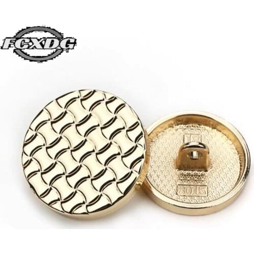 10pcs 12.5/15/20/25mm Golde Buttons for Clothes Sewing Material Sewing Accessories Fashion Round Metal Buttons 20mm Snap Buttons