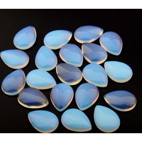 10/PCS Semi-precious stone face-shaped ring face natural stone oval patch ring face bare stone DIY jewelry accessories