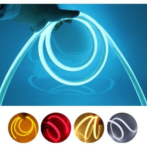 Neon Light Sign Led Strip 12V 2835 120LED/m Round Tube Neon Lamp IP68 Waterproof Soft Rope Lights Holiday Decoration 8 Colors