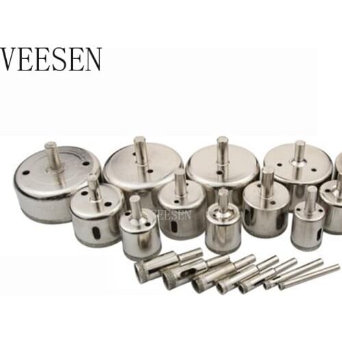 15PCS 6-50mm Diamond Drill Bit Plating Process Diamond Core Drill Bit Glass Marble Ceramic Diamond Bit Drilling Tool