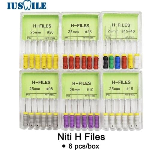 2 Boxes Niti H Endo Files Root Canal Treatment Hand Files Flexible Dental Tools