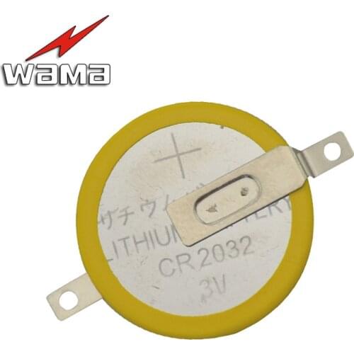 5x Wama CR2032 3V Tabs 2-Pins Solder Foot Soldering Welding Battery Coin Batteries 210mAh Button 2032 Cell Battery