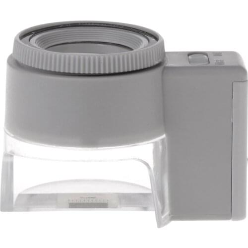 8X Adjustable Stand Bright Magnifier Glass With LED Light Scale Magnifier Tool