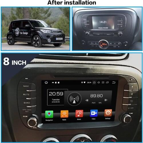 For Kia SOUL 2014-2017 Car radio player Android 10 64GB GPS Navigation Multimedia Player Radio