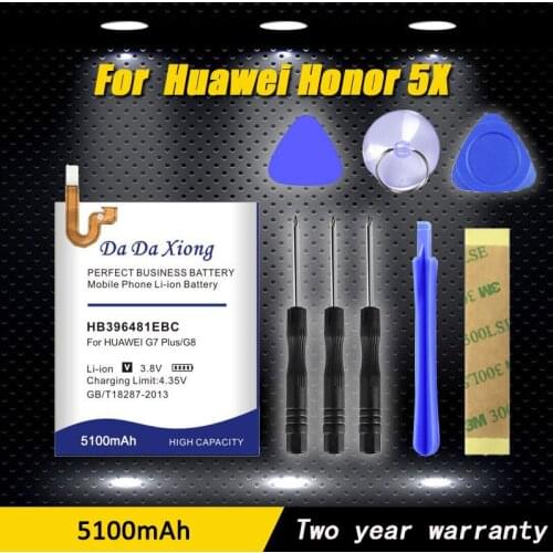 Model [ HB396481EBC ] Cell Phone Battery for Huawei Honor 5X , Accumulator for Huawei G7 Plus/ G8 /G8X Phone Battery