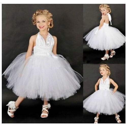 Halloween Marilyn Monroe Dress Up V-Neck White Beauty Girl Marilyn 80s Holiday Party Tutu Dress With Golves For Photo Shoot