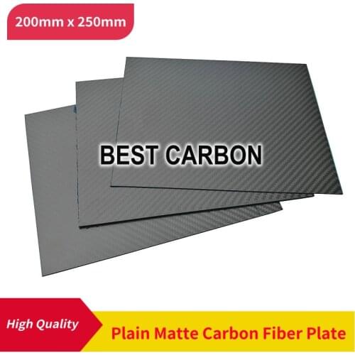 Free Shipping 200mm x 250mm 100% Twill Matte Carbon Fiber Plate, laminate plate, rigid plate , car board , rc plane plate