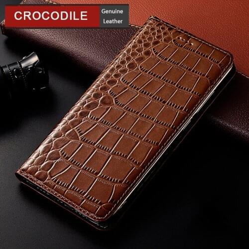 Crocodile Genuine Leather Case For LG G6 G7 Q6 Q7 Q8 G8 G8S ThinQ V30 V40 V50 5G luxury Leather Flip Cover