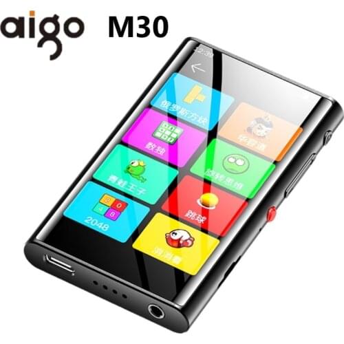 AIGO M30 Touch Screen Bluetooth Digital Music Player HIFI Portable Walkman Mp3 MP4 Mini Voice Recorder Support Sound Loudspeaker
