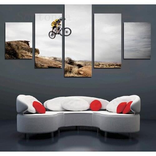 Extreme Sports Gobi Art Canvas Painting Wall Sticker Poster Light Luxury Decorative Painting Simple Style Modern Life