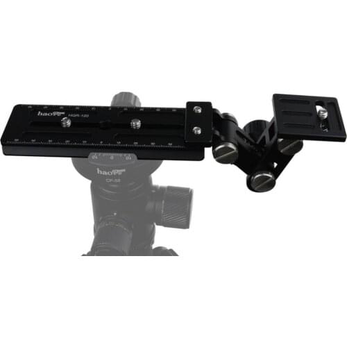 Haoge 120mm Long Rail QR Plate + Telephoto Zoom Lens Holder Support Bracket for Tripod