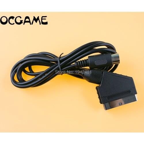 OCGAME Good quality 1.8m RGB Scart Cable for Sega Genesis 1 Mega Drive V Plug PAL console 20pcs/lot