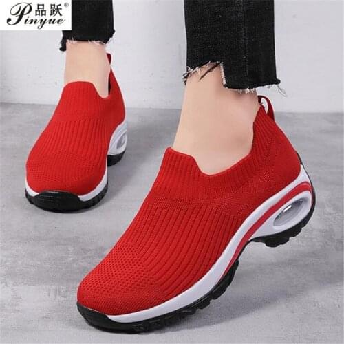 Women Tennis Shoes 2021 New Tenis Feminino Womens Gym Sports Shoes Comfortable Trainers Platform Wedge Sneakers Increase Height
