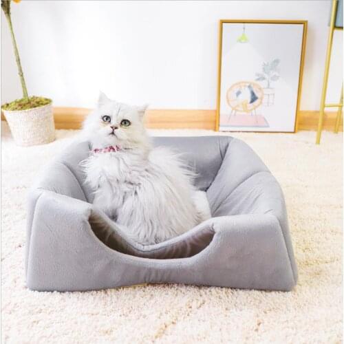 Cat bed Kennel Dog lovely Cat House Sleeping Bag Crystal Velvet Puppy Cushion Mat