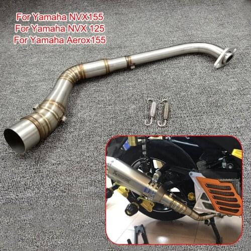 For Yamaha Aerox 155 NVX 155 NVX 125 Scooter modified Muffler Exhaust System Middle link Pipe Tube Escape exhaust Slip-On Aerox