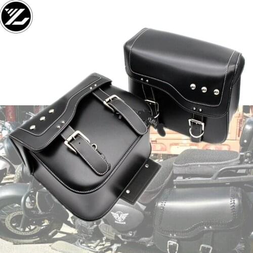 Motorcycle bag For Sportster XL 883 1200 Motor Saddle Bags Pu Leather Motorbike Side Tool Luggage Bag for Harley kawasaki yamaha