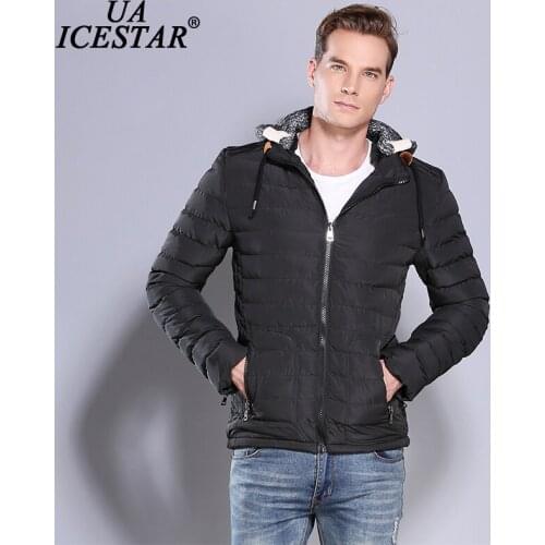 UAICESTAR Winter Jacket Men Parka Coat Hooded Thicken Warm Coats 2020 Pure Color Fashion Casual Windproof Waterproof Mens parka