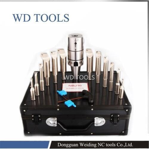 BT40-NBJ16-12pcs set boring tool suite NBJ16 SET fine-tuning fine boring CNC milling machine boring cutter