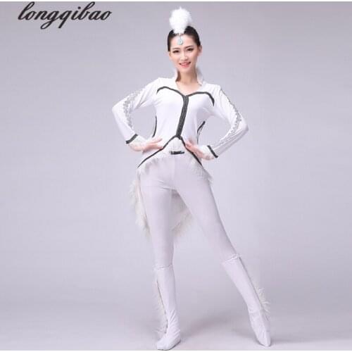 New adult dance month fox white performance clothing (with shoe cover) TB7035