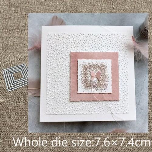 New Design Craft Metal Cutting Die cut dies 5pcs Square frame decoration scrapbook Album Paper Card Craft Embossing die cuts