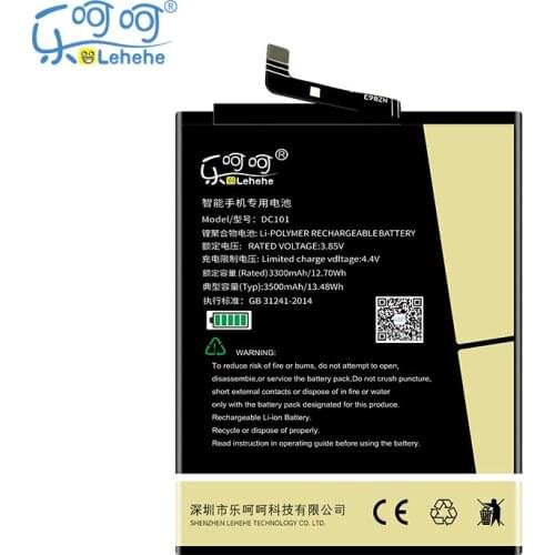 Original LEHEHE Battery for Smartisan Jianguo Nut U1 Pro 3500mAh DC101 Smartphone Replacement Batteries with Tools Gifts