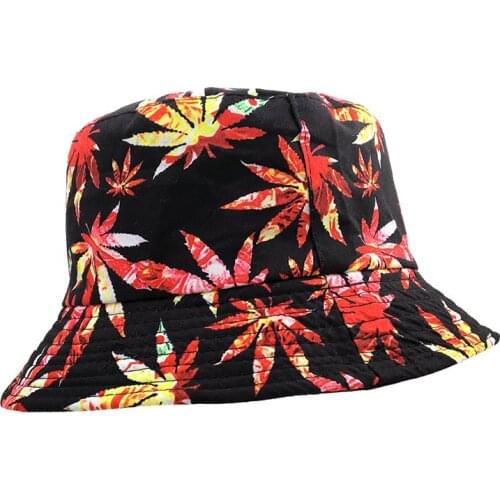 Brand Printing Men Women Fisherman Hats Couple Bucket Hat Summer Autumn Spring Shade Cotton Caps Double Sided Can Be Worn