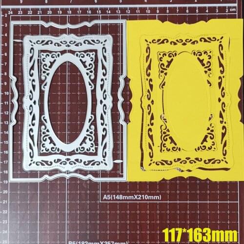 Hollow Frame Background Metal Cutting Dies Crafts Scrapbook Die Stencil For DIY Scrapbooking Paper Cards Embossing Die template