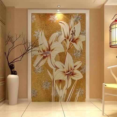 Custom mosaic pattern glass mosaic tile A4J037-1