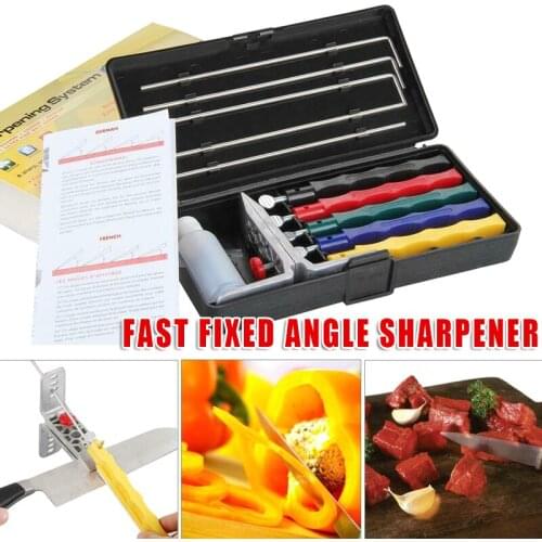 Cutter Sharpener Deluxe 5 Whetstones Set Sharpening System Portable Durable Tool AUG889