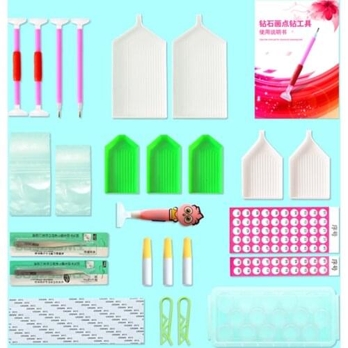 Evershine Diamond Painting Pen Tools Diamond Embroidery Accessories Tray Tools Full Kits Rhinestones Mosaic Art Point Drill Pen