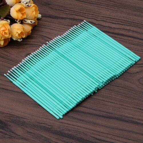 2021 New 100Pcs Disposable Individual Lash Removing Micro Brush Eyelash Extension Tools