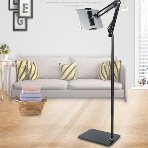 Foldable Liftable Outmix Arm 175cm Floor Tablet Phone Stand Holder Support for 4-11inch Iphone Ipad Pro11 10.2 Lounger Bed Mount