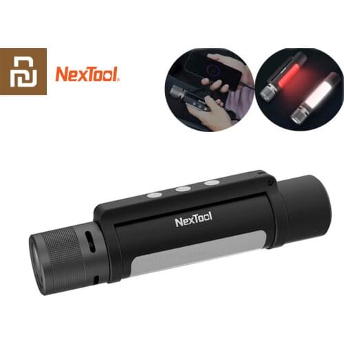 Xiaomi NEXTOOL 6-in-1 1000lm Dual-light Zoomable Alarm Flashlight USB-C Rechargeable Mobile Power Bank Camping Work Ligh