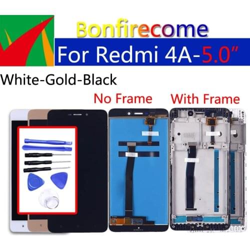 5.0" LCD Display For Xiaomi Redmi 4A Touch Screen Digitizer With Frame Assembly Replacement 1280*720
