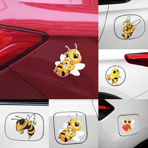 1Pc Lovely Little Bee PVC Car Sticker Auto Decor Waterproof Vinyl Decals
