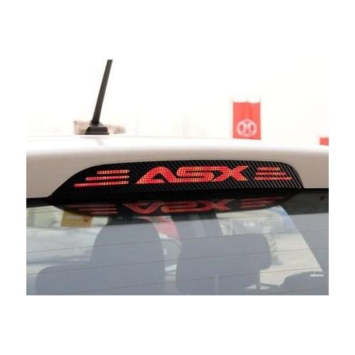 1PC carbon fiber car stickers of High mounted stop lamp High brake lights for 2013-2018 Mitsubishi ASX car accessories