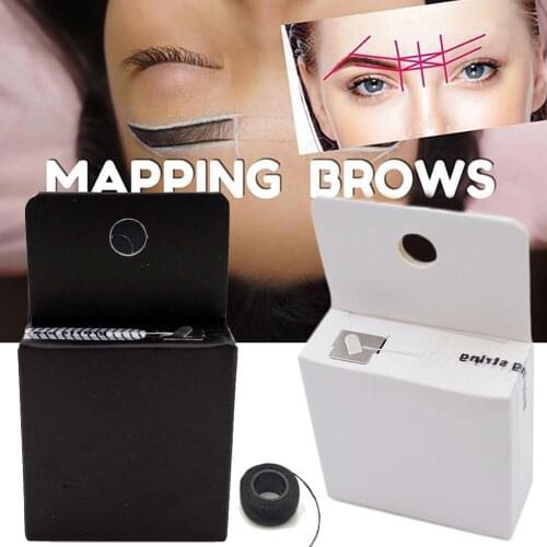 10m New Pre-Inked Eyebrow Marker thread Tattoo Brows Point Pre Inked tattoo PMU string for mapping