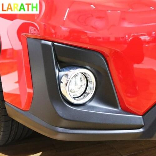 The New For Subaru XV 5-door Hatchback 2017 2018 ABS Chrome Exterior Front Fog Light Lamp Cover Decoration Trim 2PCS